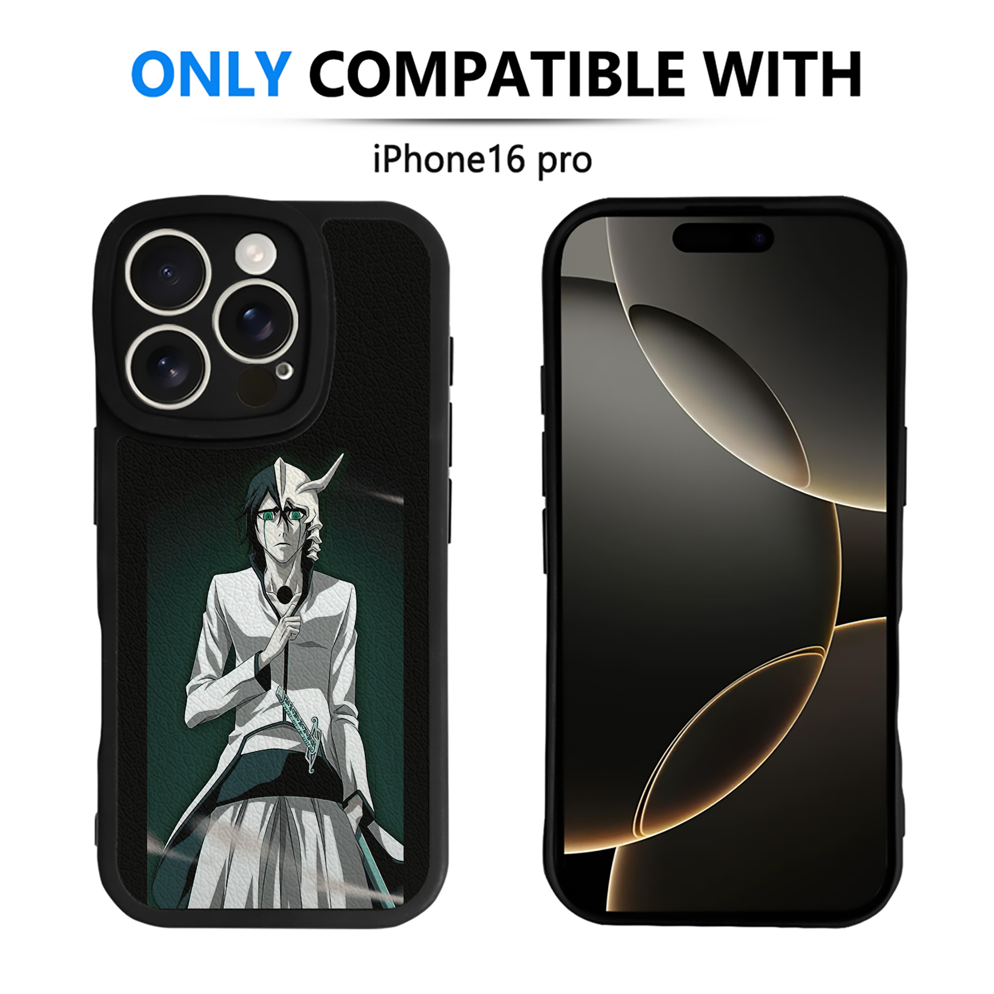 （画像用） ブリーチ ウルキオラ·シファー BLEACH Ulquiorra cifer 【iPhone 16シリーズ対応】シリコンスマホケース（レザー調） 材質：シリコン